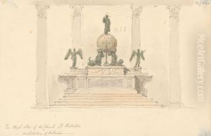 Sketch of the High Alter of the Church of, Il Redentore Sketch of the High Alter of the Church of, Il Redentore