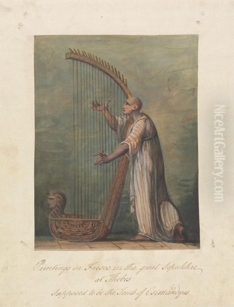 Man Playing a Harp - view 1
