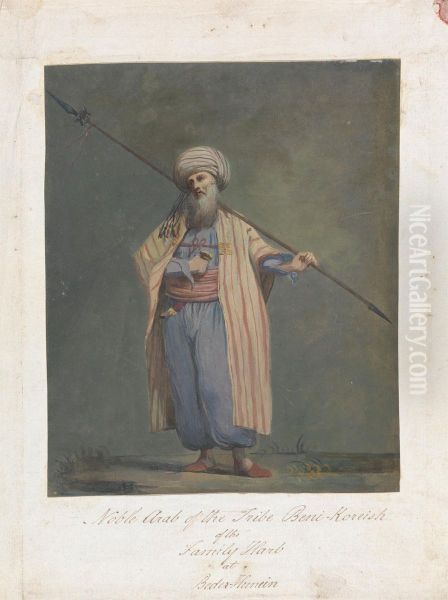 Noble Arab of the Tribe Beni-Koreish of the Family Harb at Beder-Hunein - view 1