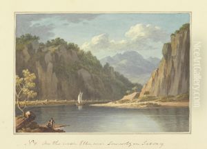 On the River Elbe, near Lowositz in Saxony by Sir Richard Hoare, 2nd Baronet