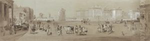 Government House from St. Andrew's Library - Calcutta by Sir Charles D'Oyly, 7th Baronet