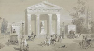Statue of the Marquis of Hastings in Tank Square - Calcutta