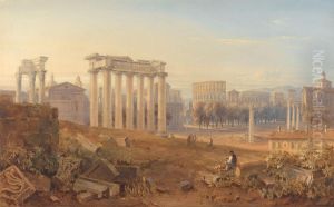View of the Forum in Rome by Hugh William Williams