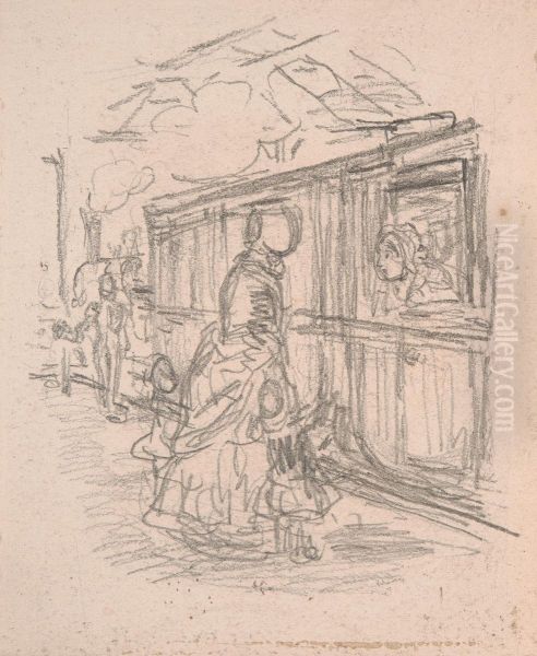 Boarding a Train - view 1