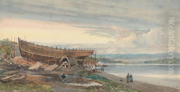 Boat Building on the Teign - view 1