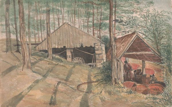 Mr. W. Praed's tin washing mill in Cornwall, Trevethow - view 1