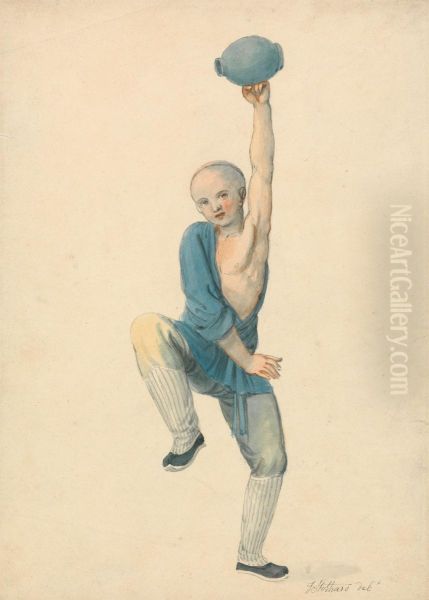 Chinese Youth (balancing a jar held aloft) - view 1