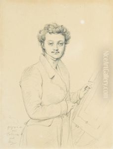Portrait Of Luigi Calamatta, After Jean-auguste-dominique Ingres by Luigi Calamatta