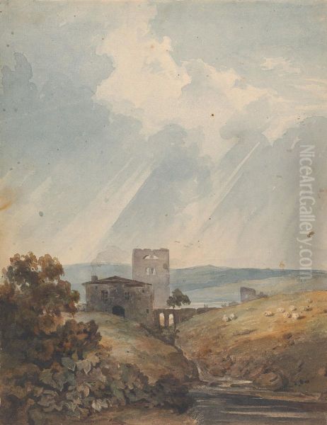 Landscape with Castle, Hills and Mountains - view 1