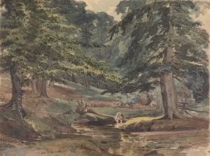 Wooded River Scene by Thomas Sully