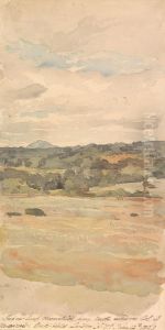 Sugar-Loaf Mountain, From North Window, Col. J. Monroe's. Oak-Field Landon Co. Va. June 12th 1829 by Thomas Sully