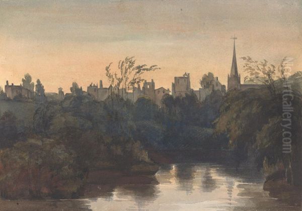 Town Scene on River - view 1