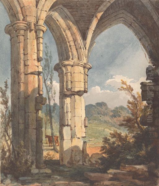 Landscape Looking Through Ruined Archway - view 1