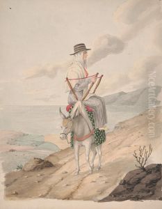 Barandilles, a woman on a donkey