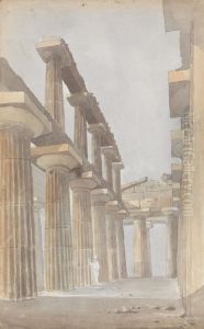 Interior of the Great Temple at Paestum by Isaac Weld