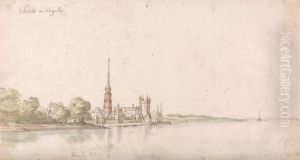 View of Eltville on the Rhine by Wenceslaus Hollar