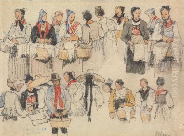 Study of Figures at Ulm - view 1