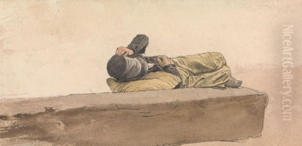 A Boy Lying Down - view 1