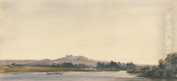 Mont-Valerien from Bois de Boulogne - view 1