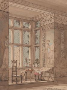 Tapestry-hung Room in Gothic Mansion