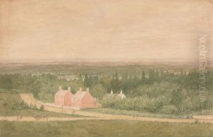 Landscape with Cottages, Broadmoor by Richard Dadd