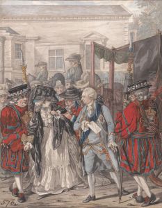 Margaret Nicholson Attempting to Assassinate His Majesty, George III, at the Garden Entrance of St. James's Palace, 2nd August 1786
