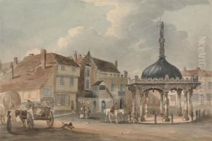 Corn Hill and Moot Hall, Ipswich by George Frost