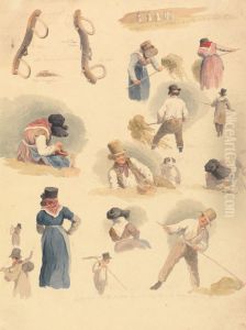 Studies of Haymakers by Robert Hills