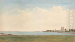 A View from Porchester Village Looking across the Water to Portsmouth by William Turner