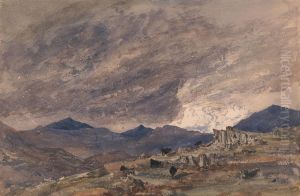 View of Snowdon with a Stormy Sky by Barbara Bodichon