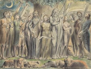 Job and His Wife Restored to Prosperity by John Linnell