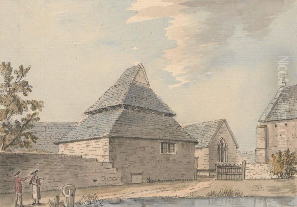 A Folio of watercolors of Cornwall, Northamptonshire, Oxfordshire, Gloucester- shire, Worcestershire, Somerset, and Devon Stanley St. Leonard's Priory & Kitchen, Gloucestershire - view 1