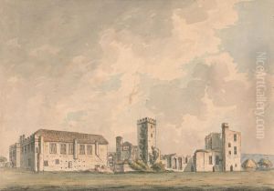 A Folio of watercolors of Cornwall, Northamptonshire, Oxfordshire, Gloucester- shire, Worcestershire, Somerset, and Devon Sudeley Castle, Gloucestershire by Francis Grose