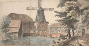 The Windmill, Wandsworth Surrey by Francis Grose