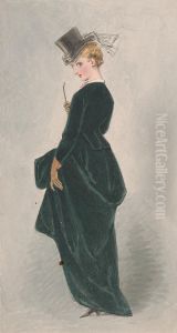 Lady in Green Dress by Adelaide Claxton
