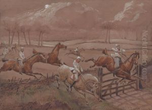 The Last Field near Nacton Heath by Henry Thomas Alken