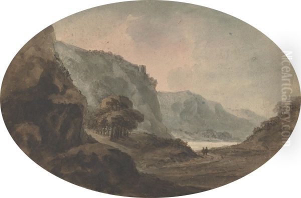 Two Men Walking in a Landscape - view 1