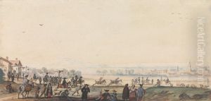A Match at Newmarket by Peter Tillemans