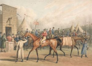 A Race Meeting (Weighing In) by Charles Turner
