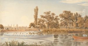 The Exeter College Eight on the Isis, Oxford by William Turner