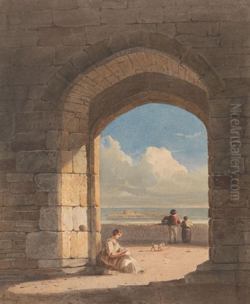 An Arch at Holy Island, Northumberland - view 1