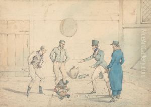 The Fight, Engraved as Plate 39 in "The National Sports of Great Britain" by Henry Thomas Alken
