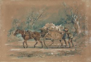 The Ice-Wagon by Henry Thomas Alken