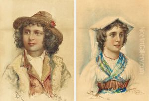 The models Virgilio and Maria Sonnino by Johann Zahnd