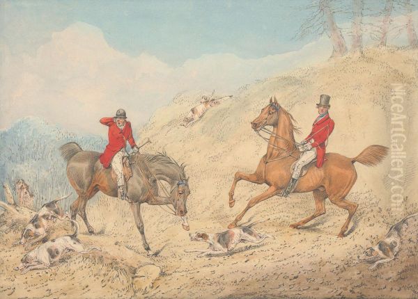 The Huntsman and a Rider Encouraging the Hounds - view 1