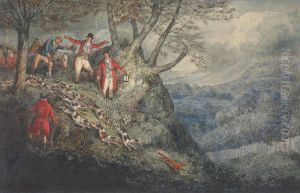 'A Night Scene with Sir Thomas Mostyn' by Henry Thomas Alken