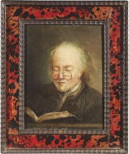 Portrait Of A Man, Reading A Book by Benjamin Calau