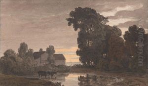 The Pool at Evening by George Barret, Jr.