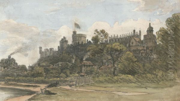 Windsor Castle From Above the Bridge, July 18, 1832, 12 Noon - view 1