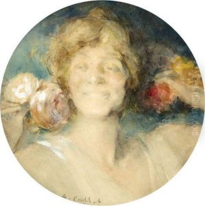 Femme Aux Roses by Antoine Calbet